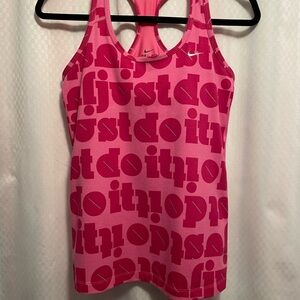 Nike Dri-FIT Pink Athletic Tank with sports bra